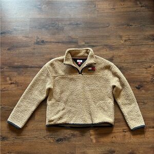 Tommy Hilfiger Tan Quarter-Zip Sweater